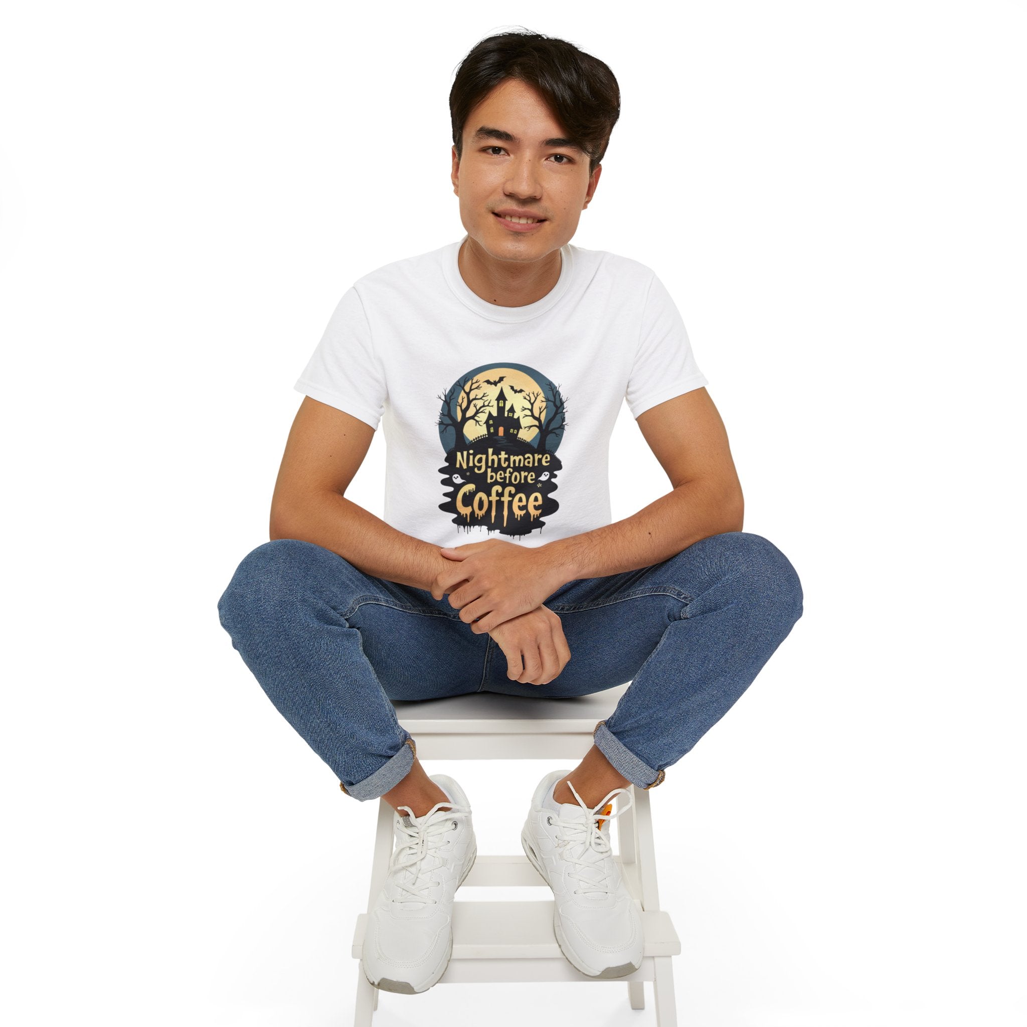 Nightmare Before Coffee Tee, Halloween T-Shirt, Coffee Lover Gift, Spooky Shirt, Unisex Graphic Tee, Autumn Apparel