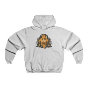 Men's Halloween Graphic Hoodie, Cozy Sweatshirt, Fall Fashion, Ghost Design, Spooky Season Gift, Halloween Apparel, Casual Wear