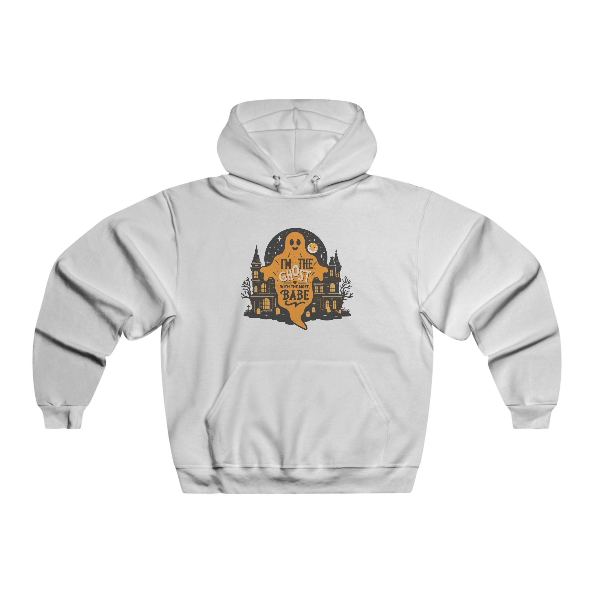 Men's Halloween Graphic Hoodie, Cozy Sweatshirt, Fall Fashion, Ghost Design, Spooky Season Gift, Halloween Apparel, Casual Wear