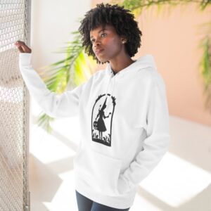 Halloween Witch Fleece Hoodie, Cozy Fall Apparel, Spooky Season Sweatshirt, Ghostly Gift, Halloween Costume Alternative