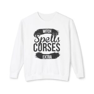 Witchy Spells Crewneck Sweatshirt, Unisex Magic Sweatshirt, Halloween Gift, Witch Apparel, Cozy Outfit, Occult Fashion