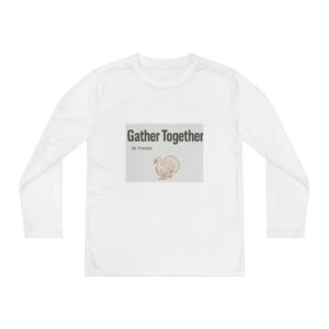 Thanksgiving Youth Long Sleeve Tee, Gather Together Shirt, Kids Long Sleeve Shirt, Family Celebration Apparel, Holiday Gift