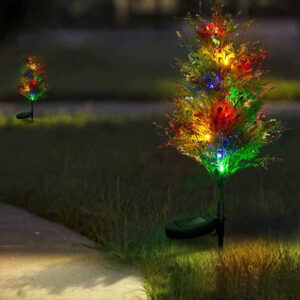 Solar-powered Christmas Lights Pine And Cypress Trees