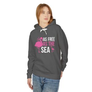 Unisex Hooded Sweatshirt - 'As Free as the Sea', Beach Vibes, Lightweight Pullover, Perfect Summer Gift, Vacation Wear