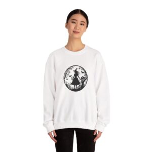 Mystical Forest Crewneck Sweatshirt, Cozy Fall Layering, Gift for Nature Lovers, Halloween Apparel, Unisex Sweatshirt