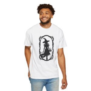 Witchy Garment-Dyed T-Shirt | Halloween Fashion Unisex Tee | Spooky Fall Apparel | Witch Costume Essential