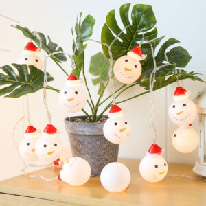 LED Christmas Holiday String Light Old Man Snowman Decorative Colored String Lights